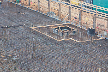 建造钢铁和混凝土基础建筑脚手架建筑业钢筋金属工地项目品牌水泥钢筋垫工业图片