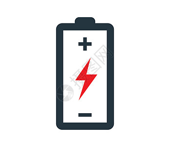 带有 Flash 图标设计的电池指标容量充电器力量收费按钮闪电团体充值电子产品图片