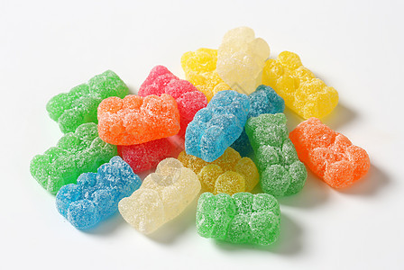 软糖熊口香糖涂层团体甜点食物水果味糖果明胶图片
