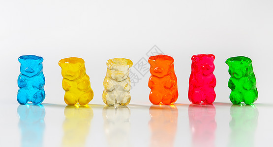 软糖熊小熊糖果团体甜点口香糖明胶水果味背景图片