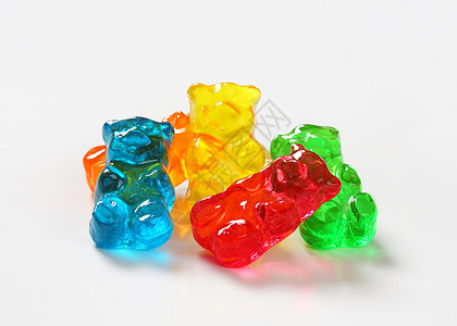 软糖熊水果味团体明胶甜点口香糖糖果小熊背景图片