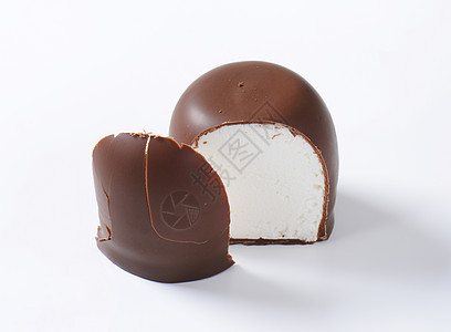 巧克力涂巧克力的棉花糖甜点酥皮软糖食物蛋糕白色糖果奶油图片