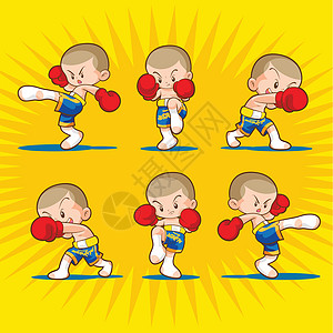 泰拳儿童拳击比赛背景图片