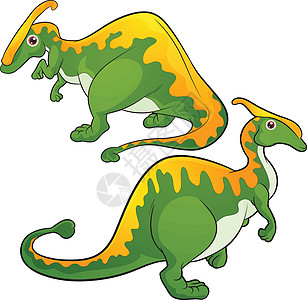 副栉龙公园灭绝荒野盆纪时间身体爬虫卡通片化石恐龙图片