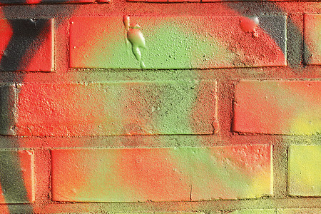 彩色涂漆砖墙砖块建筑积木石墙模块石头建筑学水泥背景图片