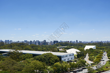 巴西圣保罗市Ibirapuera公园大街天际交通旅游基础设施雕像城市方尖碑建筑学建筑图片