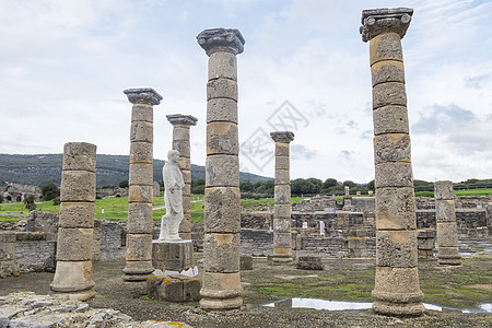 罗马城市的废墟雕塑历史性柱子论坛石头雕像纪念碑建筑帝国岩石图片