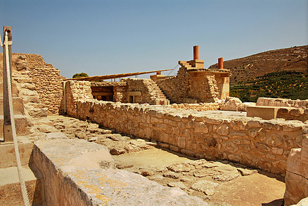 克里特克诺索斯宫的废墟图片