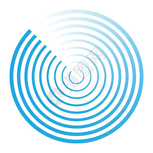 雷达抽象图标符号网络标识蓝色插图工具艺术圆圈背景图片