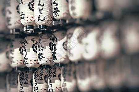 日本纸质灯白色宗教神道神社字母节日上帝红色黑色旅行图片