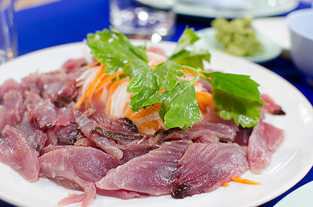新鲜鲑鱼红色美食荒野牛扒海鲜食物寿司图片