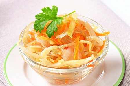 菜卷心菜沙拉白菜亚麻蔬菜盐水生食餐垫小菜素菜辣椒盘子图片