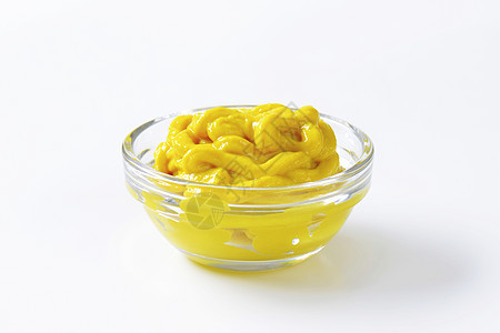 黄芥末盘子美味玻璃调味品食物芥末背景图片
