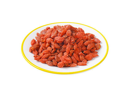 干燥的狼莓红色水果浆果食物干果盘子图片