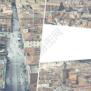 Bolonia 的拼贴画  意大利图像  旅行背景 我的照片吸引力正方形教会场景全景雕像城市远景建筑学天线图片