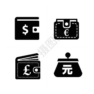 钱包 se 上的货币经济商业卡片金子插图银行小袋价格硬币现金图片