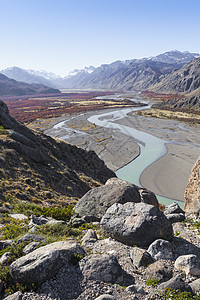 阿根廷El Chalten 巴塔哥尼亚州的秋天地标冰川天空全景远足国家顶峰公园森林吸引力图片