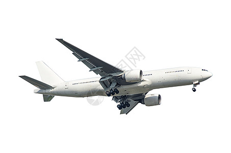 孤立的飞机商业衬垫旅行航空喷射涡轮喷气机身客机白色图片