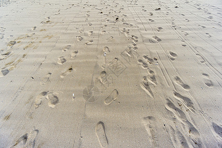 圣地亚哥的脚印海滩鞋印支撑旅行小路冒险脚步地面图片