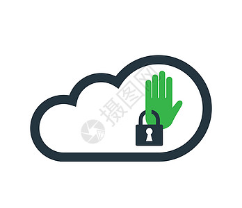 具有安全图标的云计算电脑标识报名网络服务帐户访问下载服务器插图图片