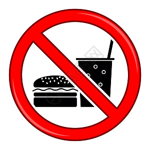 没有食物允许符号 禁止标志背景图片