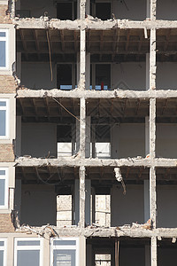 建筑物拆解谴责建筑业窗户电缆建造建筑墙壁拆迁房屋办公室图片
