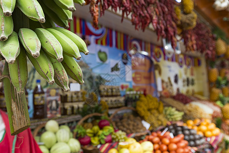 的新鲜异国水果荔枝指令柳条蔬菜摊位城市店铺食物杂货店木瓜图片
