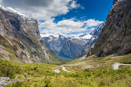 新西兰南阿尔卑斯山Fjordland国家公园国家吸引力旅游踪迹旅行顶峰荒野峡湾公园冰川图片