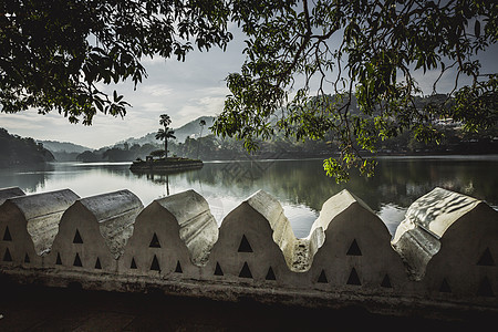 人工湖博甘巴拉和首都旅行棕榈寺庙佛教徒避难所丛林地标遗产山脉图片