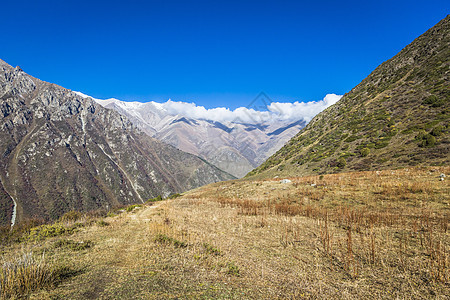 AlaArcha峡谷山区地貌的全景总和清洁环境边缘闲暇季节岩石蓝色石头晴天旅行图片