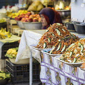 东方食品  奥什市场 吉尔吉斯斯坦用餐午餐自助餐油炸美食街道烹饪服务餐厅盘子图片