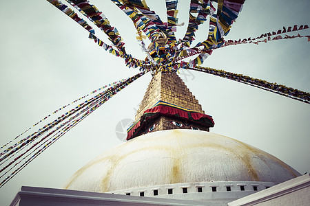 尼泊尔加德满都谷地首都圆顶文化蓝色纪念碑金子建筑学遗产宗教寺庙图片