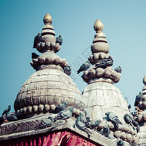尼泊尔加德满都著名的Durbar广场崇拜文化宝塔工艺城市历史建筑学艺术建筑游客图片