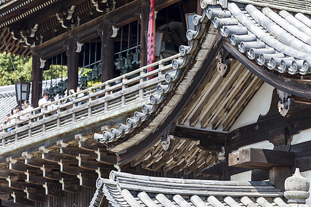 台阶的底部 进入东吉寺九津道堂旅行大厅旅游地标多云楼梯寺庙水平游客图片