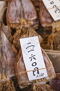 干鱼 海鲜产品 在市场上日本文化饮食乌贼太阳美食营养餐厅烹饪海洋热带图片