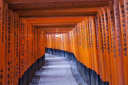日本京都神社通道神道橙子宗教遗产观光旅游地标信仰神社图片