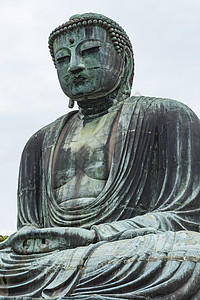 大佛大布苏 位于印度的Kotokuin寺庙艺术文化历史性遗产宗教雕塑金属天空雕像地标图片