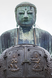 大佛大布苏 位于印度的Kotokuin寺庙宗教历史雕像天空佛教徒风景艺术地标雕塑文化图片