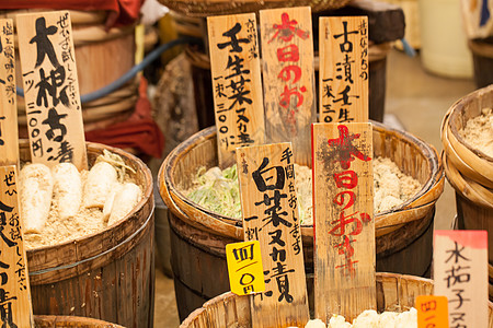 在日本的传统市场食物蔬菜人行道产品价格商品访问情调行人旅行图片