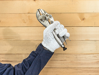 手握手套 可调整扳手构造机械乐器工具男人金属工业工人手工具活动图片