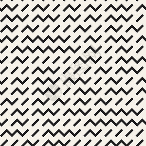 不规则迷宫形状平铺当代平面设计 矢量无缝黑白花纹几何学打印创造力墙纸装饰品马赛克黑色纺织品包装织物背景图片