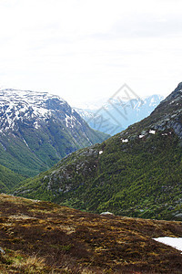 挪威春季山丘风景荒野天空旅行苔原岩石环境爬坡乡村冰川图片