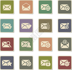 邮件和信封图标 se文档互联网电子邮件下载插图笔记地址网络邮政电脑图片