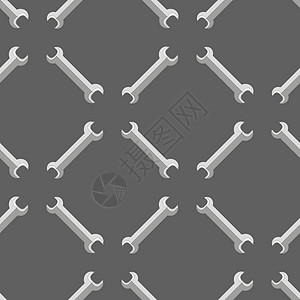 一套无缝无缝型金属断裂灰色插图工作工程钥匙工具螺栓作坊机器社区机械图片