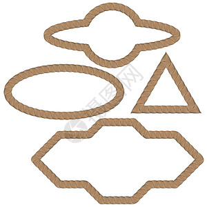线条创意符号宏观框架缆绳节点航海工艺缠绕滚动装饰品电缆图片