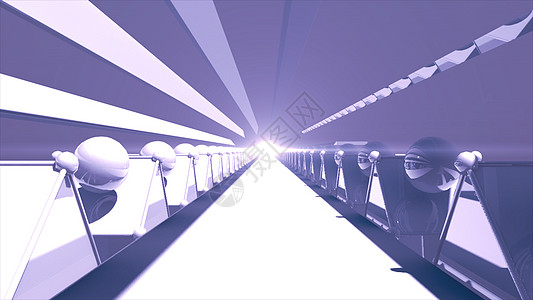 3d 渲染未来派公路隧道 技术背景与光在 en车辆运输金属场景旅行曲线运动城市交通踪迹图片