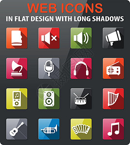 音乐简单图标印刷网站耳机电脑仪器打碟机云计算工作室麦克风磁盘图片