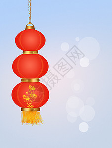 中国灯笼新年庆典天空快乐红色文化插图背景图片