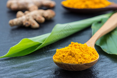 Turmeric和Curcumin 亚洲使用 是锡德的主要部分草本植物消炎药染料护肤霜治疗香气面具粉末食物能力图片