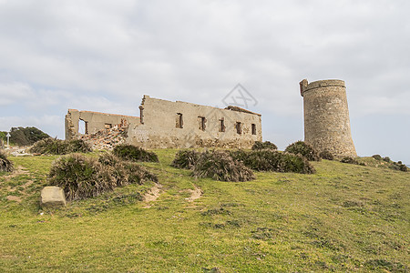 Guadalmesi望台 西班牙卡迪兹海峡自然公园时间天空手表历史考古学日光历史性蓝色海峡废墟图片